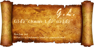 Glückman László névjegykártya